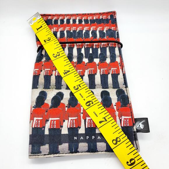 Nappa Dori London British Guard Print Fabric Passport Folding Wallet Case Unisex - Picture 8 of 9